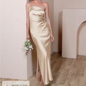 REVELRY Jade Satin Dress